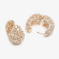 Rose Gold Contemporary Hoop Earrings - Ruby Raang | Swadesiicart