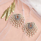 White Contemporary Drop Earrings - Ruby Raang - Ruby Raang Studio