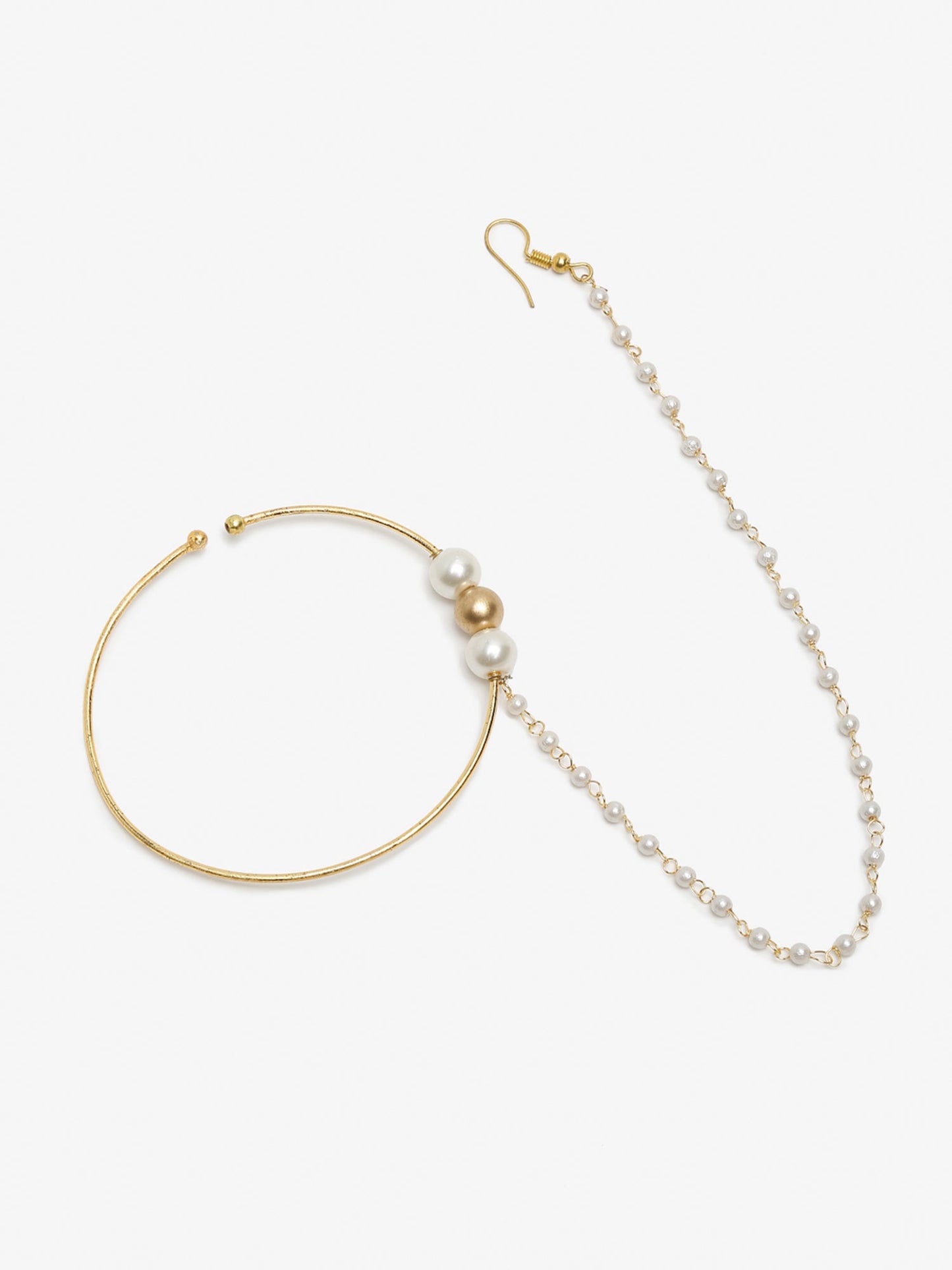 Women's Pearl Nose Ring - Ruby Raang | Swadesiicart