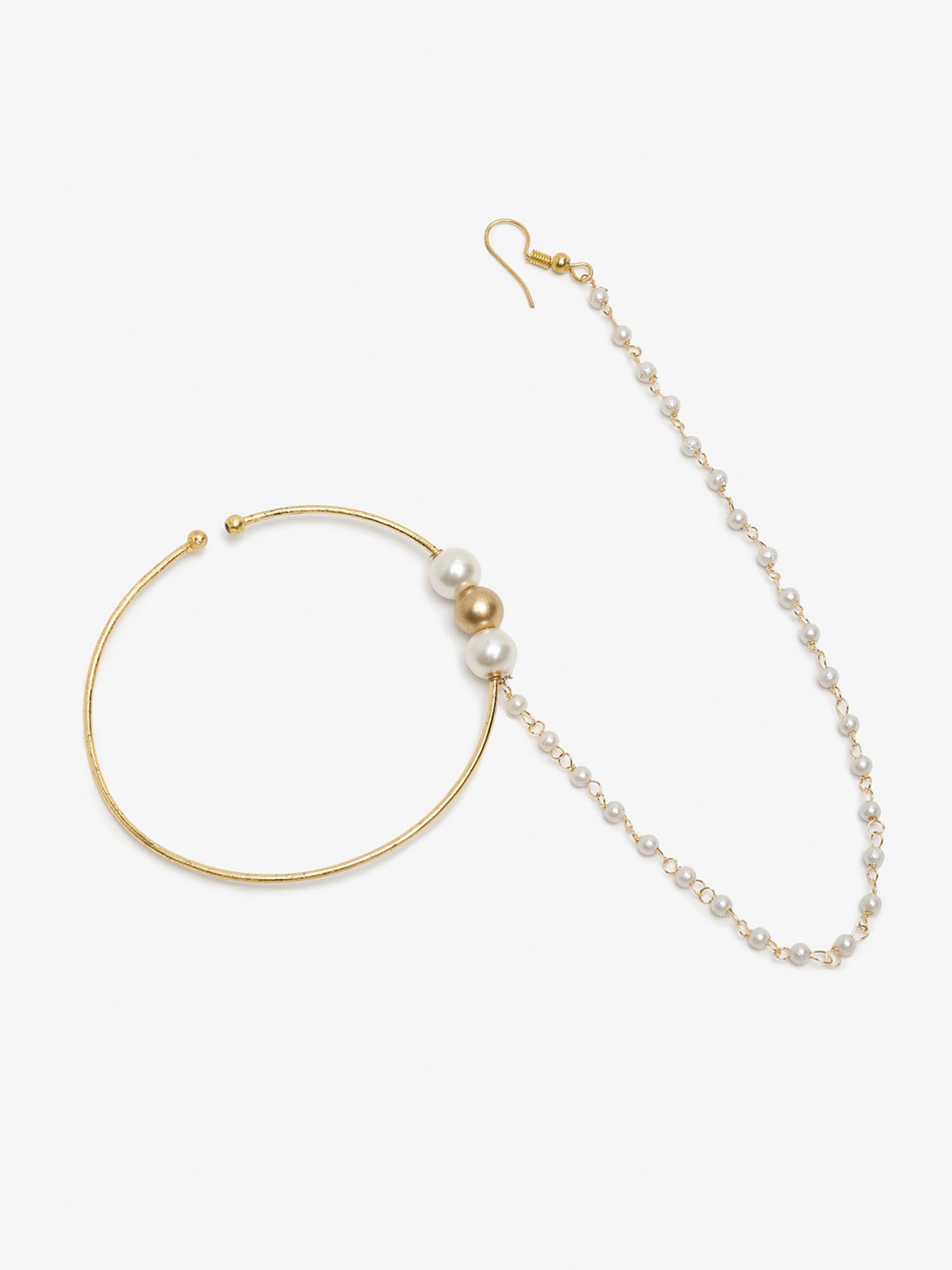 Women's Pearl Nose Ring - Ruby Raang | Swadesiicart