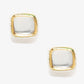 White Artificial Stone Beads Studded Contemporary Studs Earrings - Ruby Raang - Swadesiicart