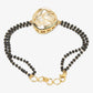 Women's Black Gold-Polished Charm Kundan Studded Mangalsutra Bracelet - Ruby Raang - Swadesiicart