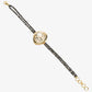 Women's Black Gold-Polished Charm Kundan Studded Mangalsutra Bracelet - Ruby Raang - Swadesiicart
