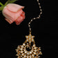 Gold-Polished Kundan Maang Tikka - Ruby Raang | Swadesiicart