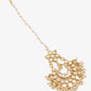Gold-Polished Kundan Maang Tikka - Ruby Raang | Swadesiicart