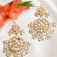 Green Contemporary Chandbalis Earrings - Ruby Raang - Swadesiicart