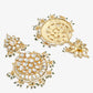 Green Contemporary Chandbalis Earrings - Ruby Raang - Swadesiicart