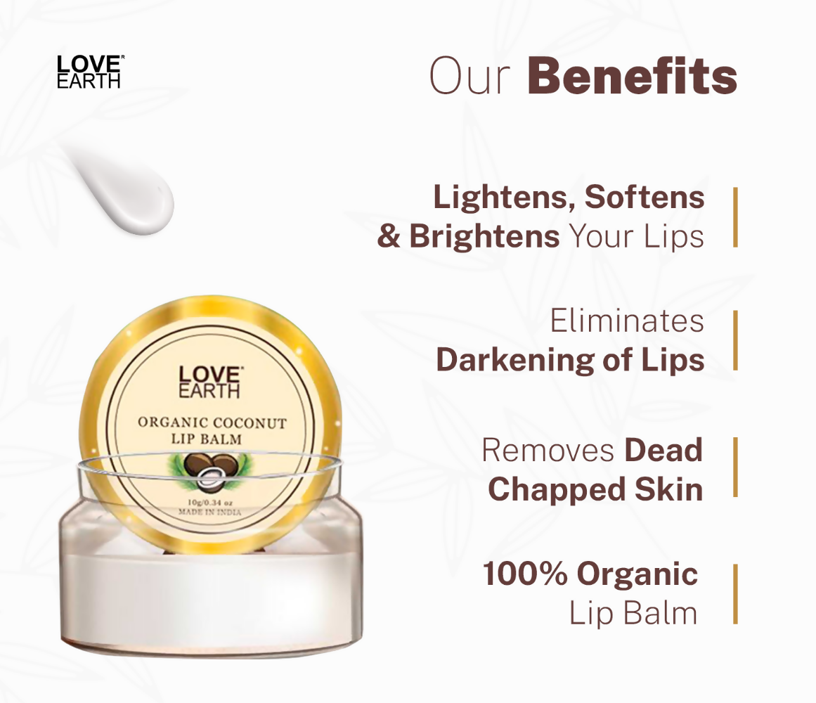 Love Earth Organic Coconut Lip Balm - Swadesiicart