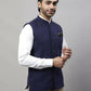 Even Apparels Pure Wool Nehru Jacket - Navy | Swadesiicart