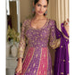 Aarshi Fashions Purple Georgette Wedding Gowns