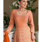 Aarshi Fashions Orange Georgette Wedding Gowns
