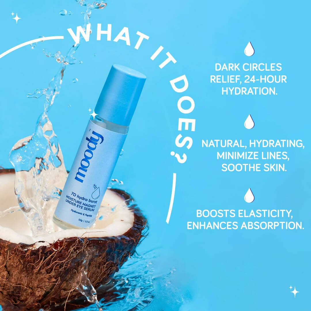 Moody 7D Hydro Burst Under Eye Roll On Serum - Swadesiicart