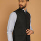 Even Apparels Pure Wool Nehru Jacket - Blue | Swadesiicart