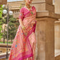 Bittersweet Peach Superior V.P.Silk Woven Printed Patola Silk Saree - Rewaa Milano