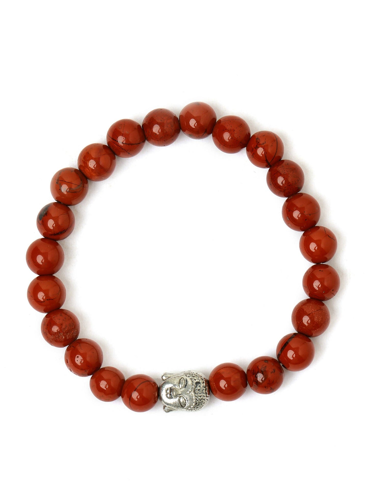Red Jasper with Buddha Bracelet - Ruby Raang | Swadesiicart
