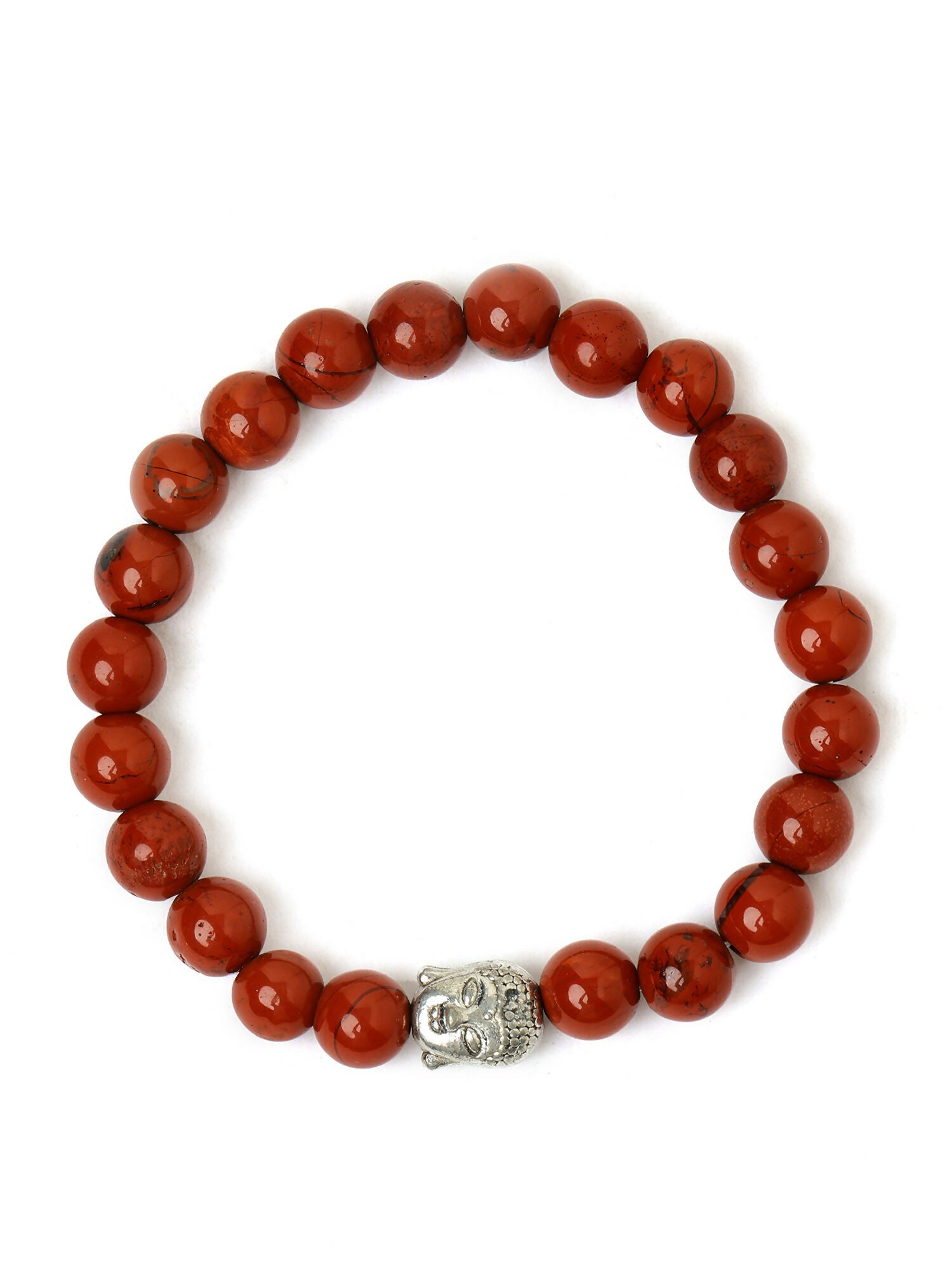 Red Jasper with Buddha Bracelet - Ruby Raang | Swadesiicart