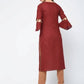 Aniyah Cotton Criss Cross Bell Sleeves Straight Kurta In Maroon (AN-101B) - Swadesiicart