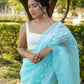 Vamsee Kamal Sky Organza Saree - Swadesiicart