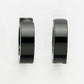 NVR Men's Black Rhodium-Plated Stainless Steel Hoop Earrings - Swadesiicart