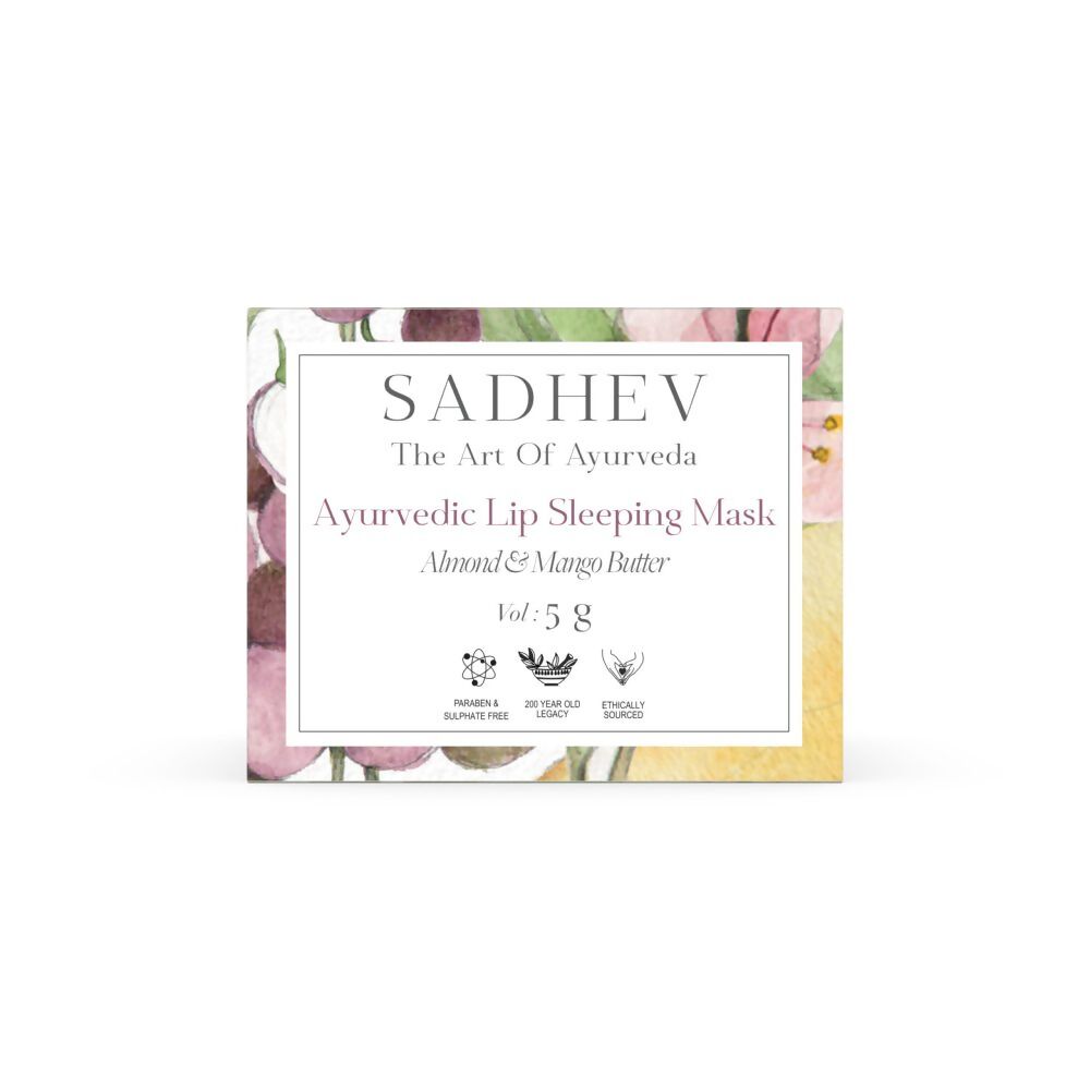 Sadhev Ayurvedic Lip Sleeping Mask With Almond & Mango Butter - Swadesiicart
