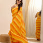 Yellow Georgette Designer Printed Ready To Wear Saree - Ibiza | Swadesiicart