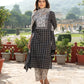 Indian Clothing Malishka Womens Black Cotton Printed Kurta and Pant Set with Dupatta - Black - Malishka