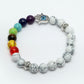 NVR Men & Women Multi Colour Marbel Crystal Elasticated Bracelet - Swadesiicart