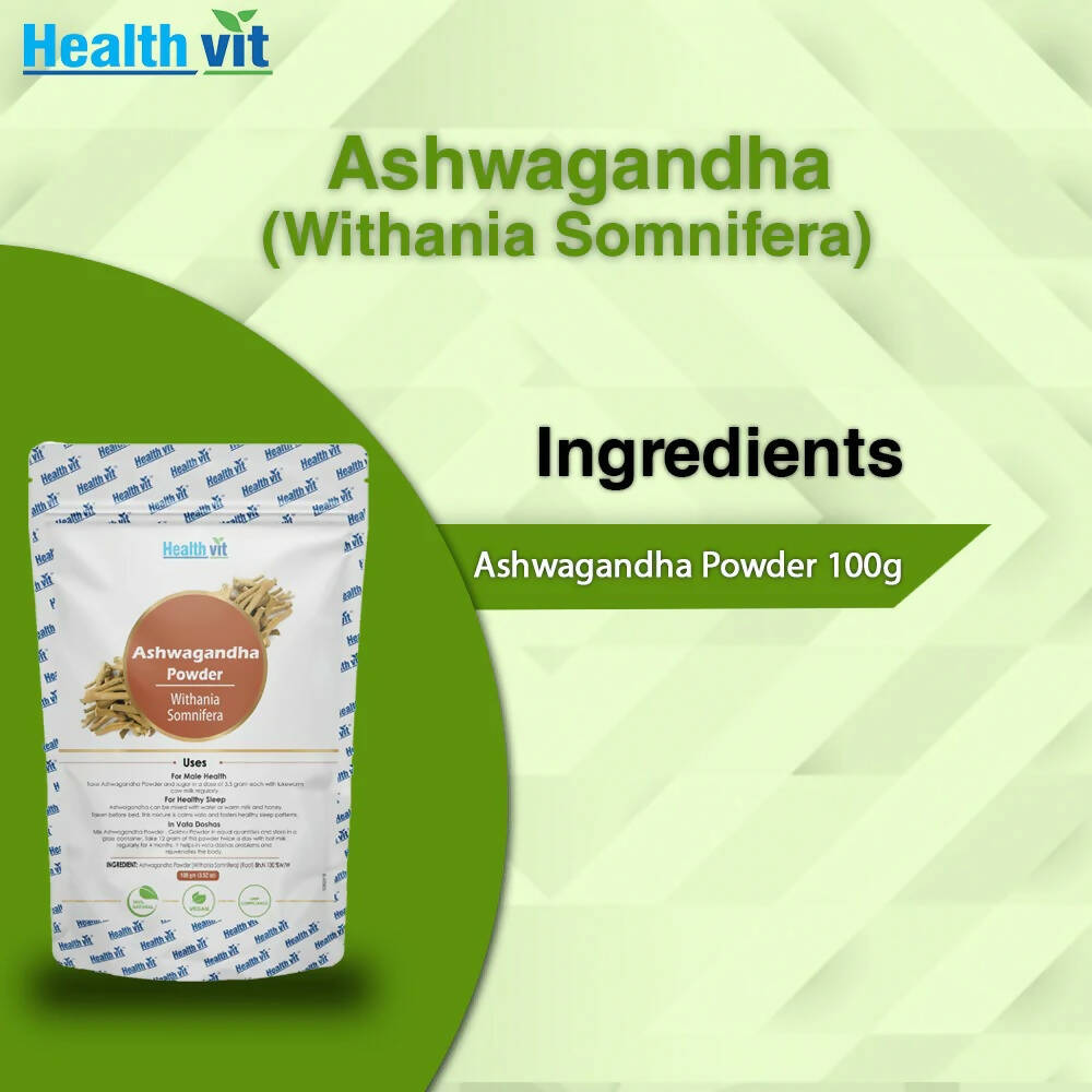 Healthvit Natural Ashwagandha Powder | Swadesiicart