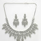 NVR Women's Silver-Plated Cubic Zirconia Studded Handcrafted Jewellery Set - Swadesiicart