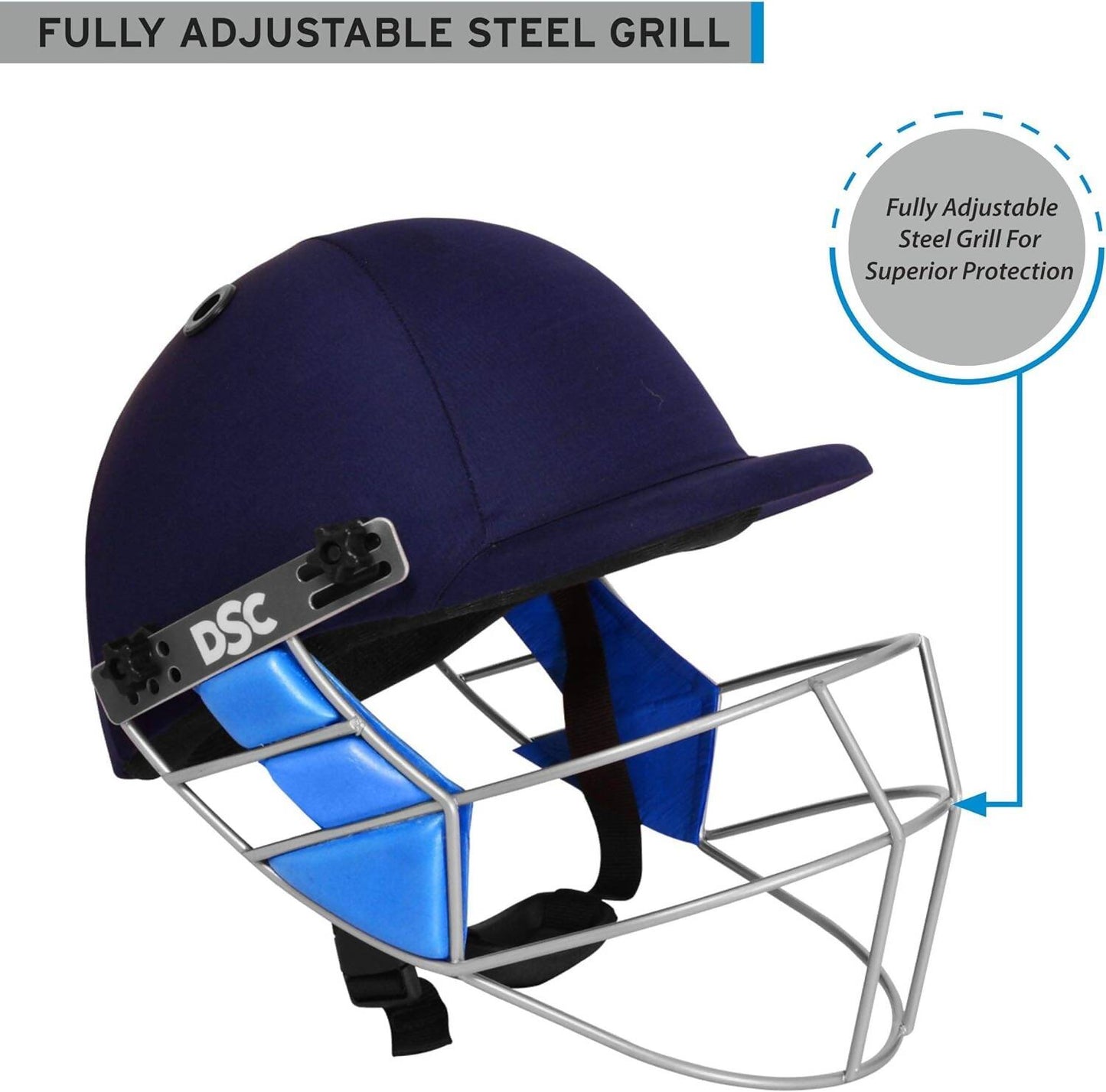 DSC Guard Cricket Helmet Small (Navy) - Swadesiicart