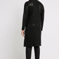 Ethnic India Black Men's Kurta Embellished Viscose Rayon | Swadesiicart