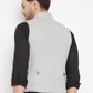 Even Apparels Grey Merino Men Woven Nehru Jacket | Swadesiicart