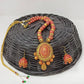 Terracotta Medium Necklace Set With Hangings-Golden Pink | Swadesiicart