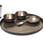 De Kulture Works Pure Ayurveda Kansa Bronze Golden Dinner Thali Set - Swadesiicart