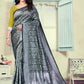 Vedant Vastram Litchi Silk Designer Banarasi Saree - Bottle Green | Swadesiicart