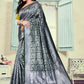 Vedant Vastram Litchi Silk Designer Banarasi Saree - Bottle Green | Swadesiicart