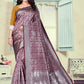 Vedant Vastram Litchi Silk Designer Banarasi Saree - Maroon | Swadesiicart