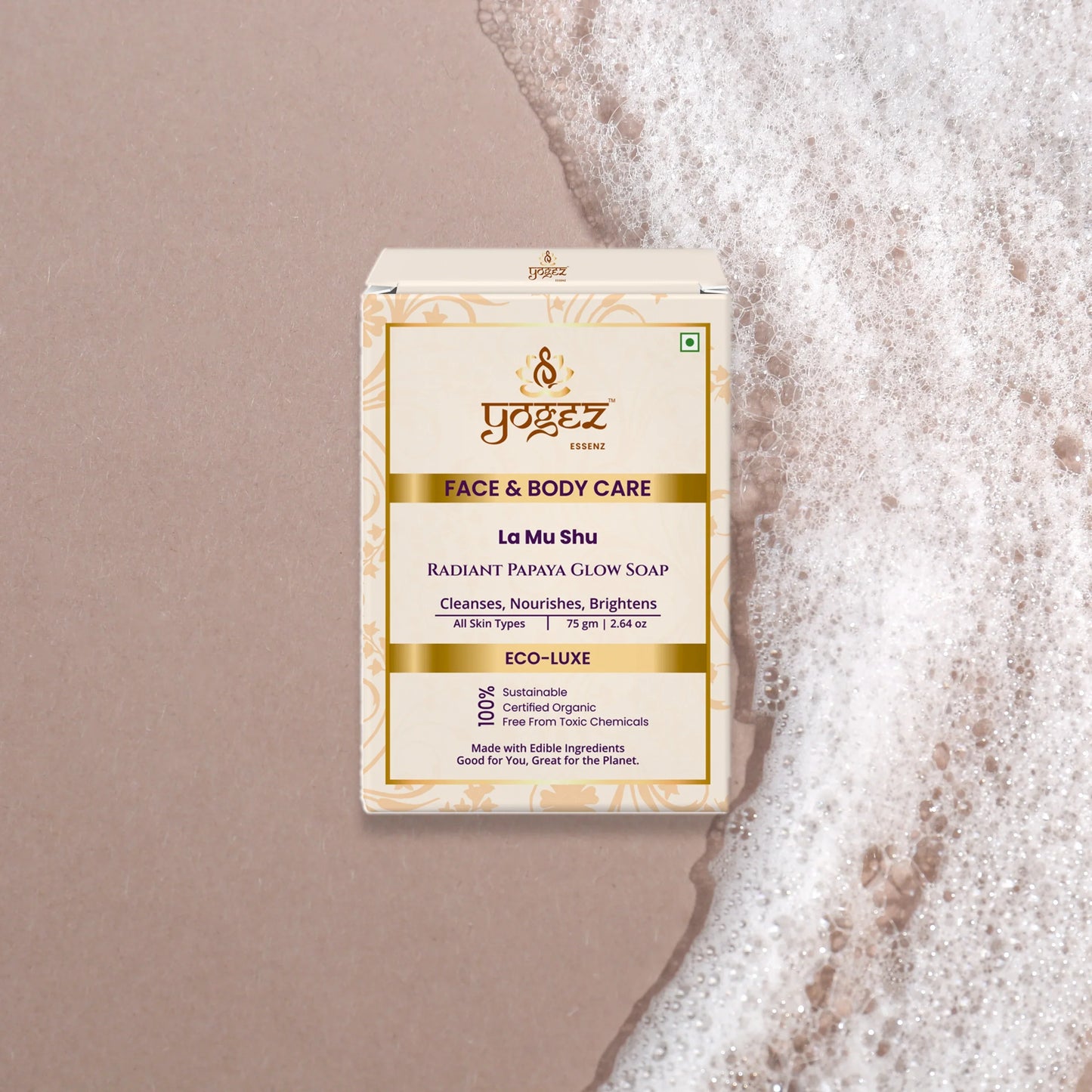 Yogez La Mu Shu Radiant Papaya Glow Soap - Swadesiicart