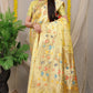 Anaita Cream Woven Design Pure Silk Banarasi Saree With Blouse