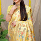 Anaita Cream Woven Design Pure Silk Banarasi Saree With Blouse