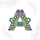 Indianvibez Alphabet A Wooden Rakhi - Kids Rakhi - Swadesiicart