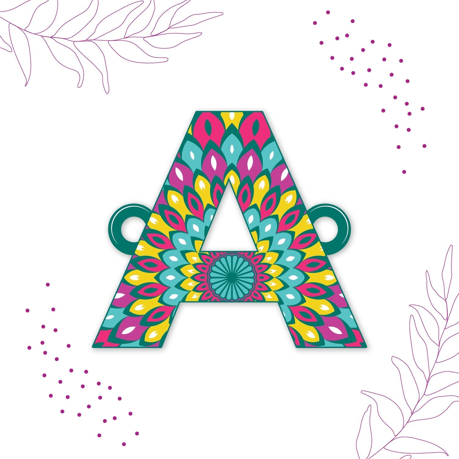 Indianvibez Alphabet A Wooden Rakhi - Kids Rakhi - Swadesiicart