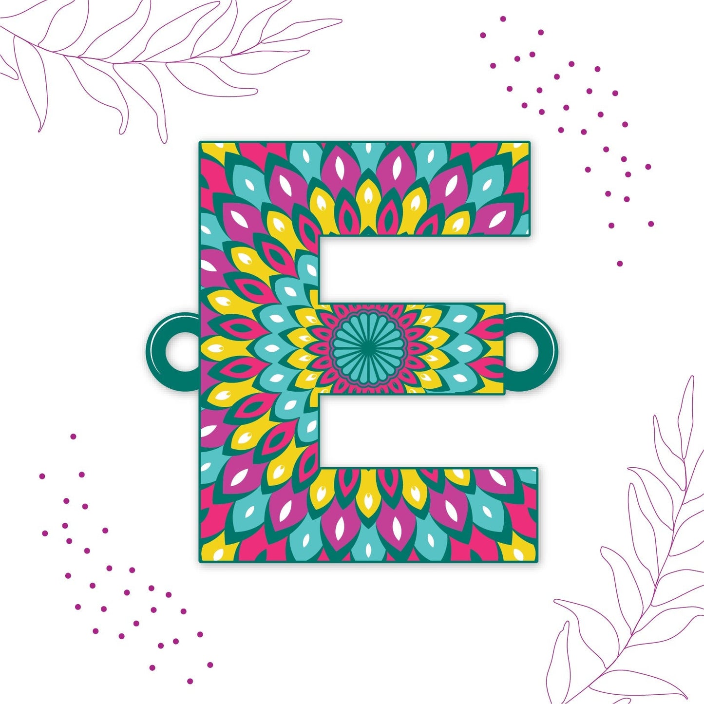Indianvibez Alphabet E Wooden Rakhi - Kids Rakhi - Swadesiicart