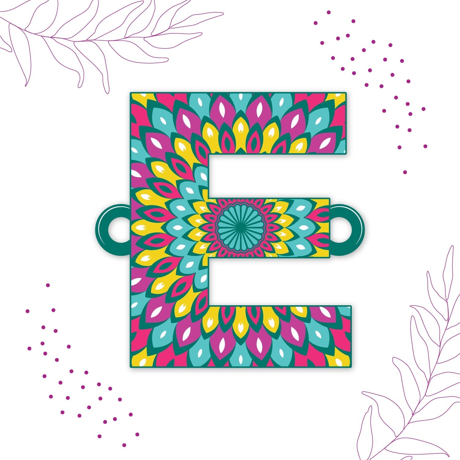 Indianvibez Alphabet E Wooden Rakhi - Kids Rakhi - Swadesiicart