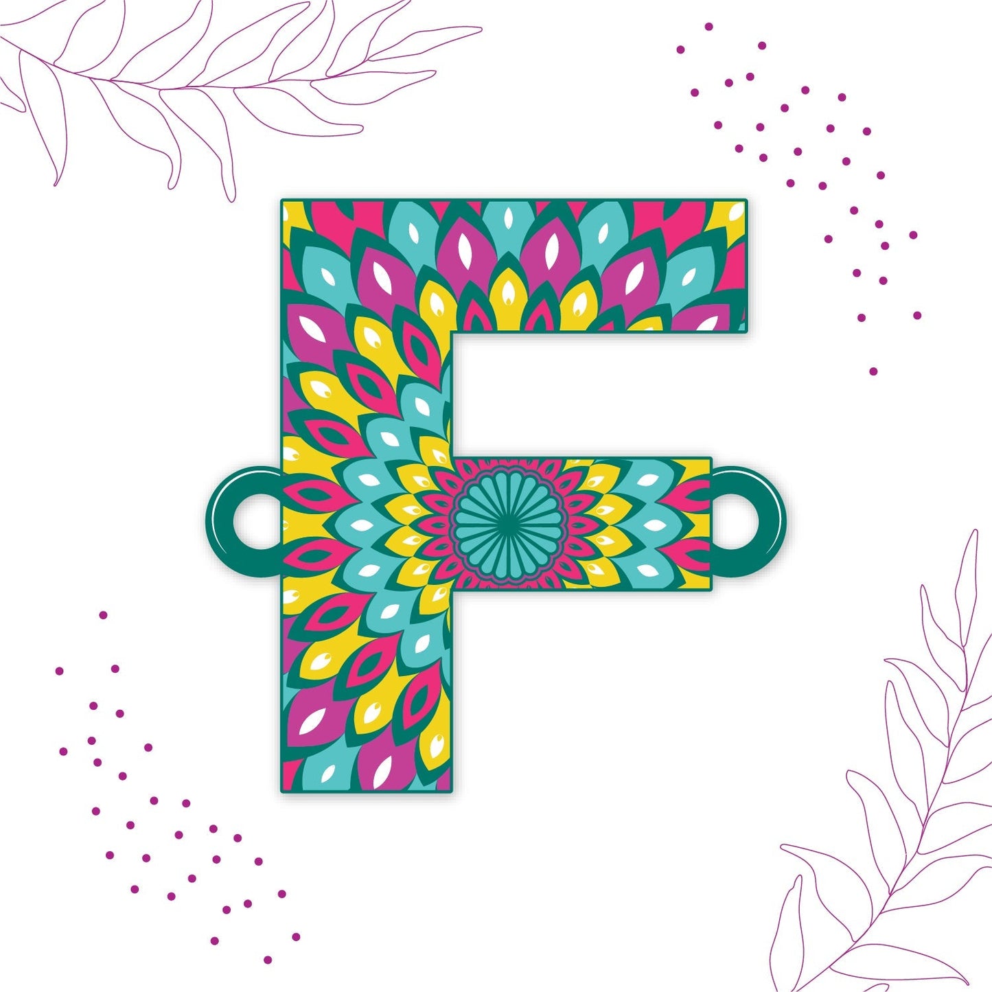 Indianvibez Alphabet F Wooden Rakhi - Kids Rakhi - Swadesiicart