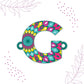 Indianvibez Alphabet G Wooden Rakhi - Kids Rakhi - Swadesiicart