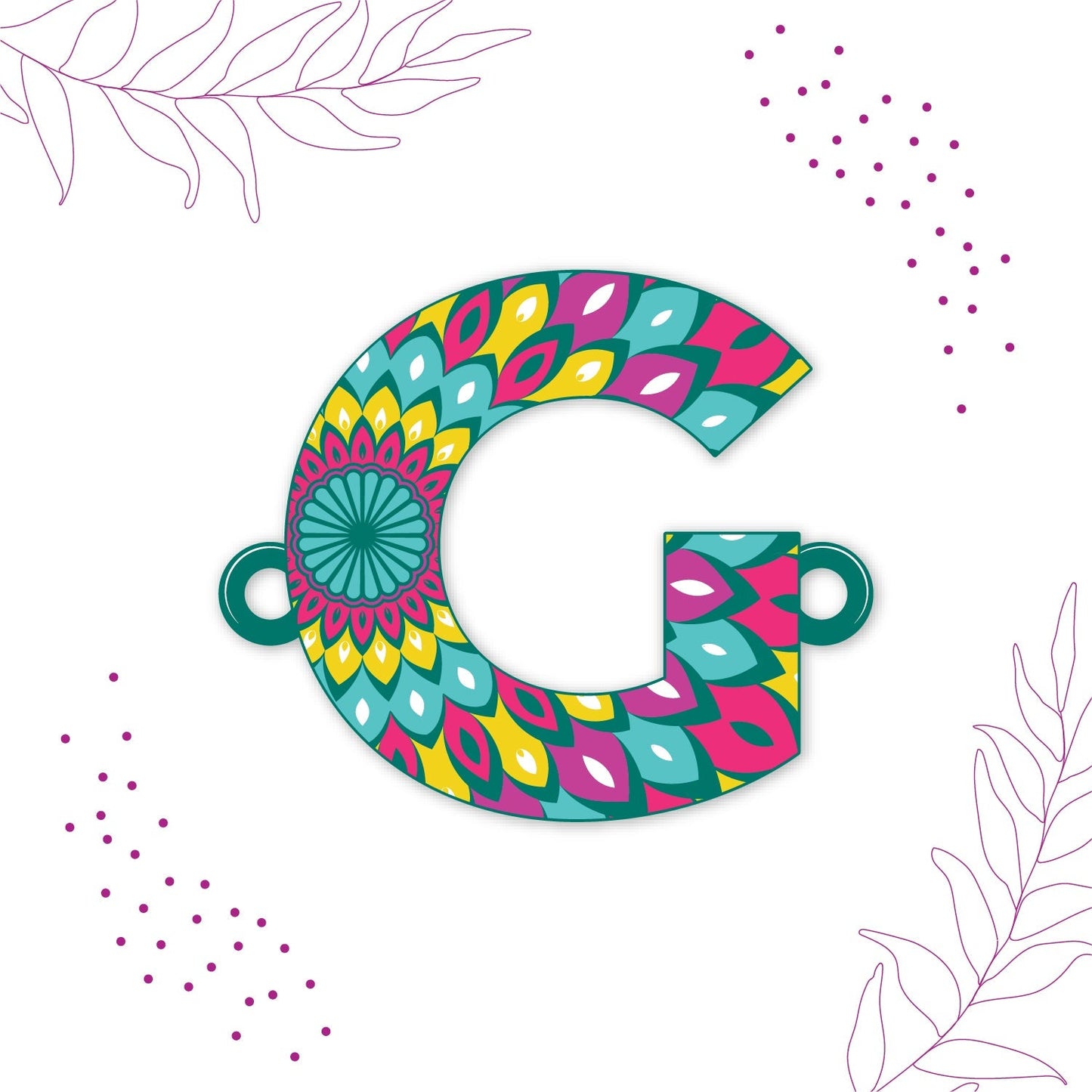 Indianvibez Alphabet G Wooden Rakhi - Kids Rakhi - Swadesiicart
