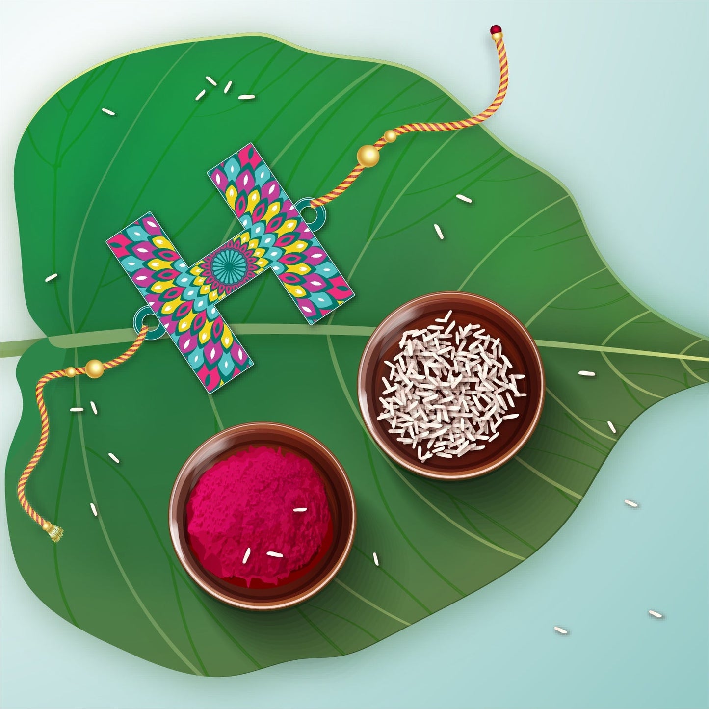 Indianvibez Alphabet H Wooden Rakhi - Kids Rakhi - Swadesiicart