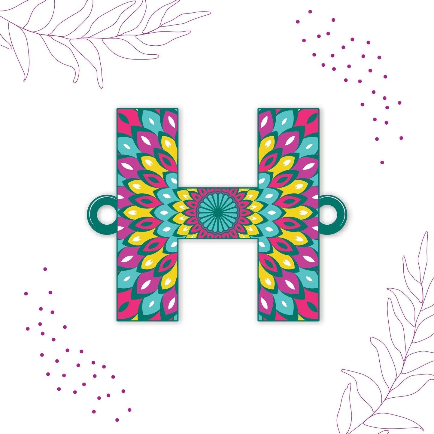 Indianvibez Alphabet H Wooden Rakhi - Kids Rakhi - Swadesiicart