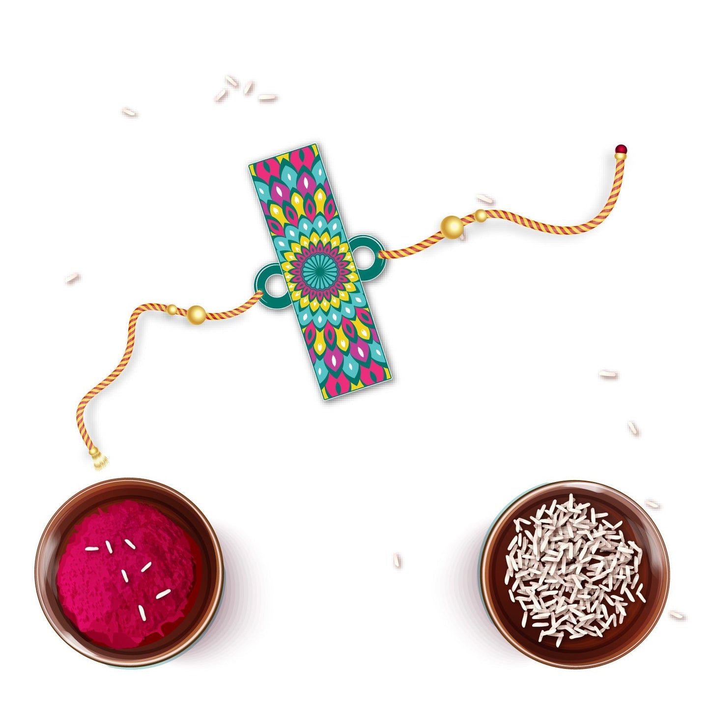 Indianvibez Alphabet J Wooden Rakhi - Kids Rakhi - Swadesiicart